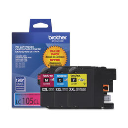 BROTHER INKJET LC105 SUPER HY 3PK C/M/Y