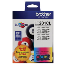 BROTHER INKJET LC201 3PK C/M/Y