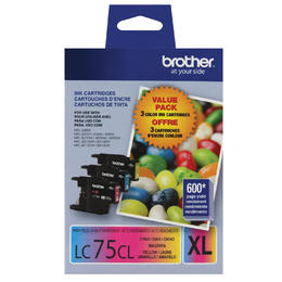 BROTHER INKJET LC75 HY 3PK C/M/Y