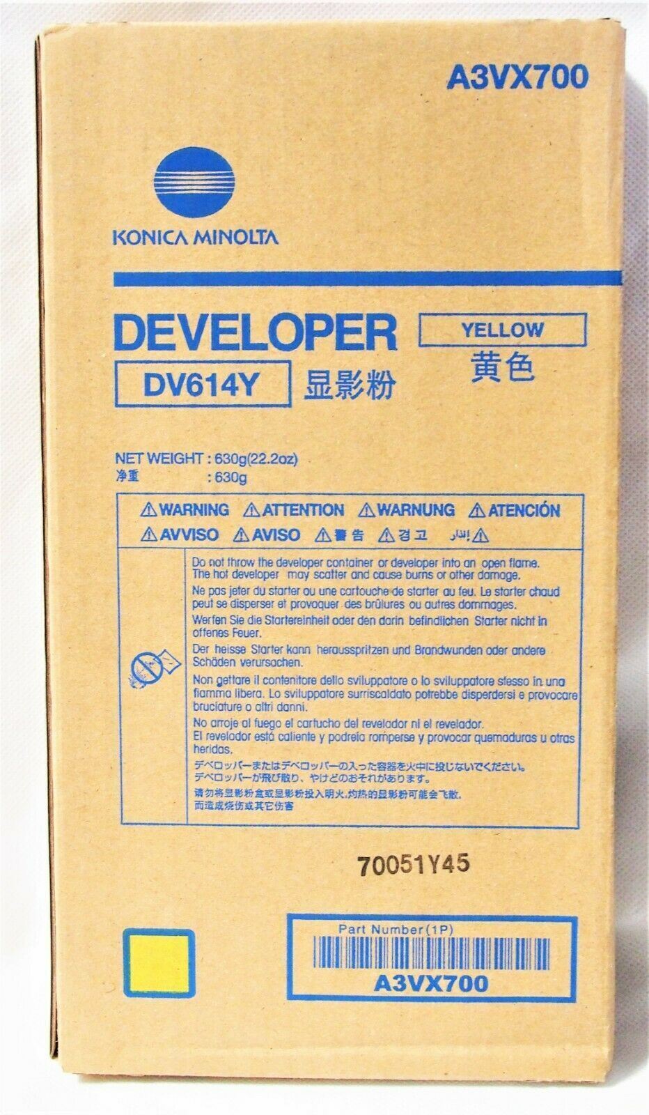 Developer - KM Bizhub Press C1070 - Yellow - OEM
