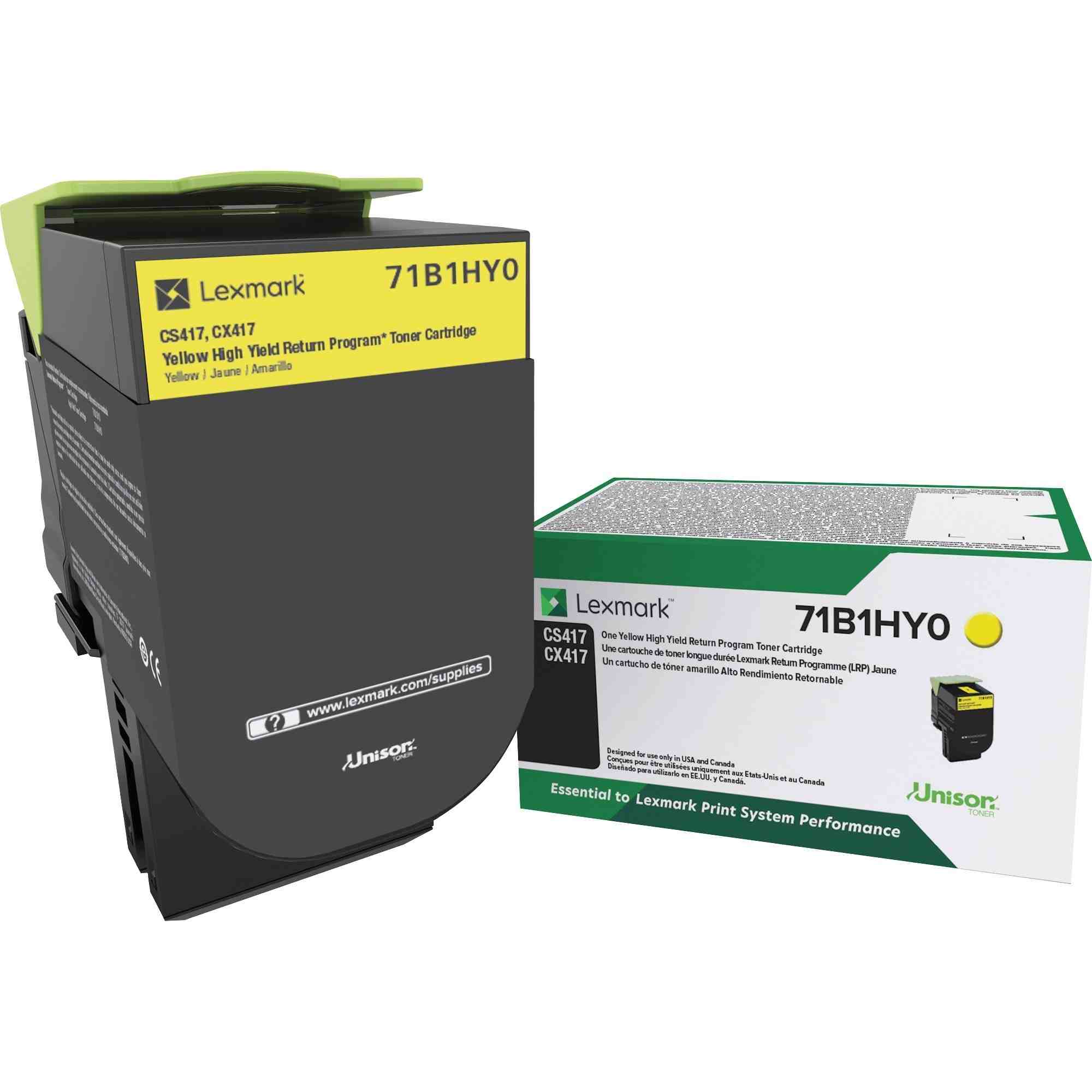 Lexmark 78C0U40 Toner Cartridge - Yellow