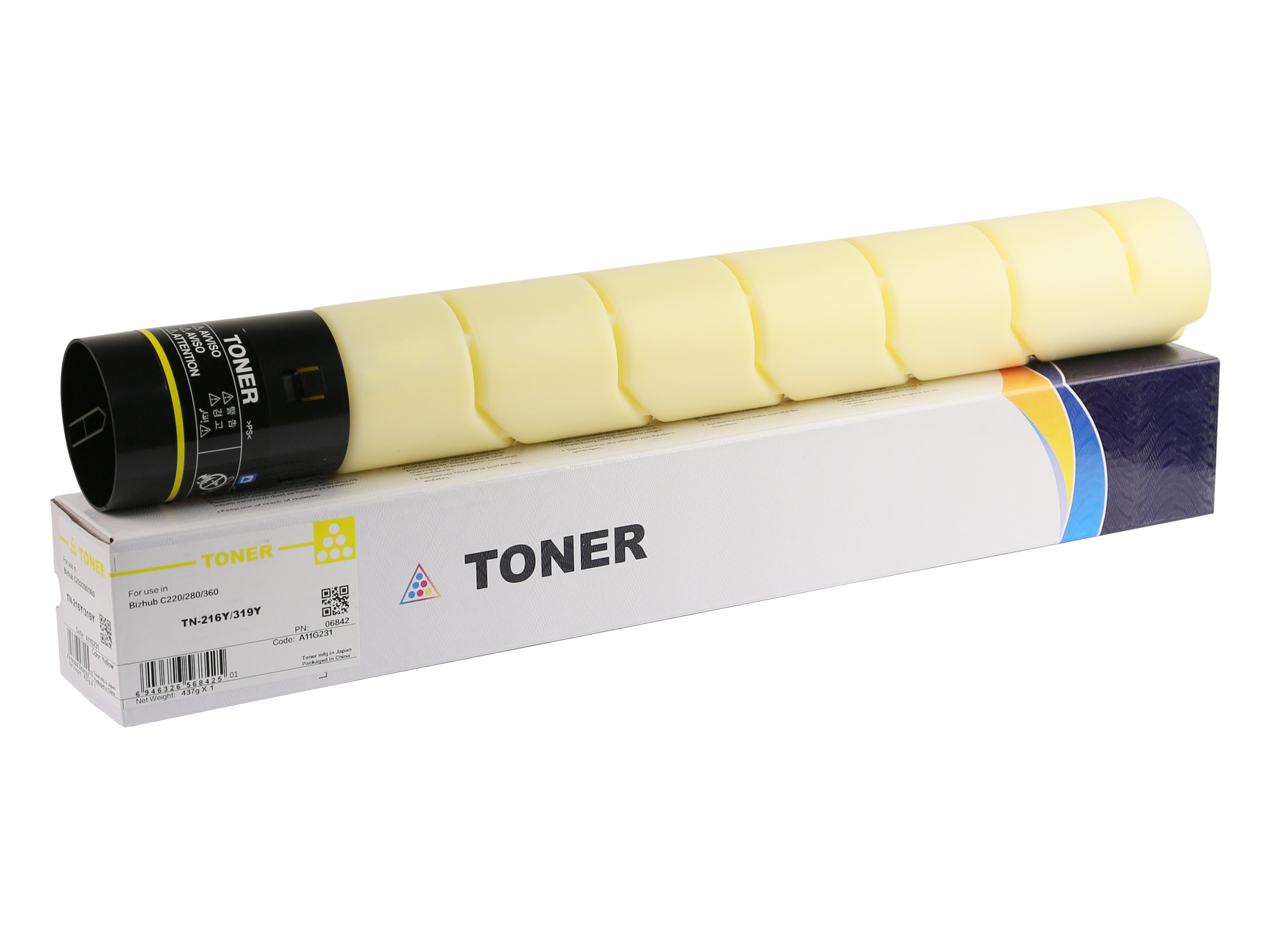 KM C220, C280, C360 Toner - Yellow